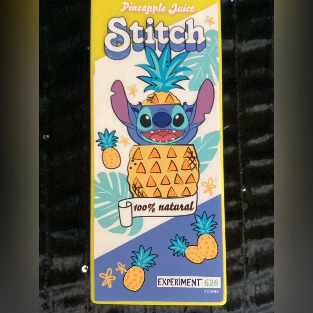 Disney Stitch Pineapple Juice Yellow and Blue Pencil Case